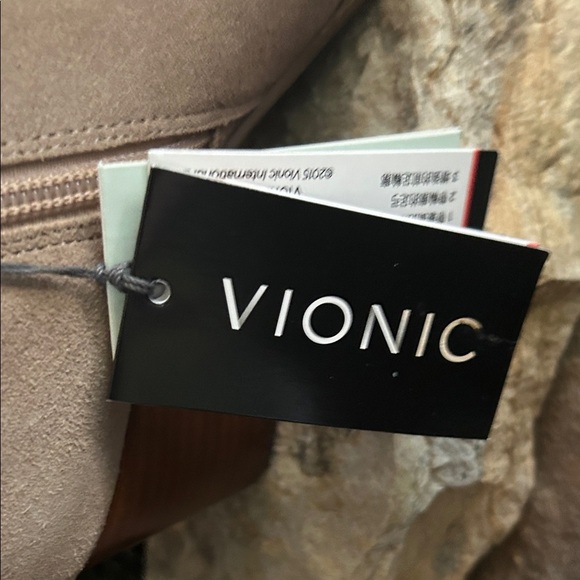 Vionic Beige Suede Ankle Booties - Picture 3 of 6